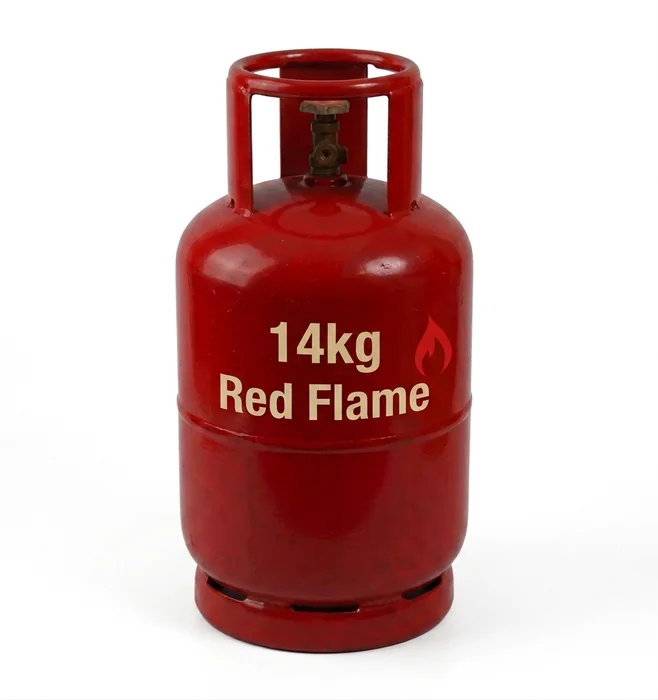 14 kg LPG gas cylinder refill for a family kitchen hob and small gas geyser. Free same-day delivery across Cape Town from Red Flame Gas Supplier.